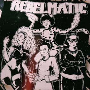 Band T-shirt from Rebelmatic - 4 Black female cartoon characters 